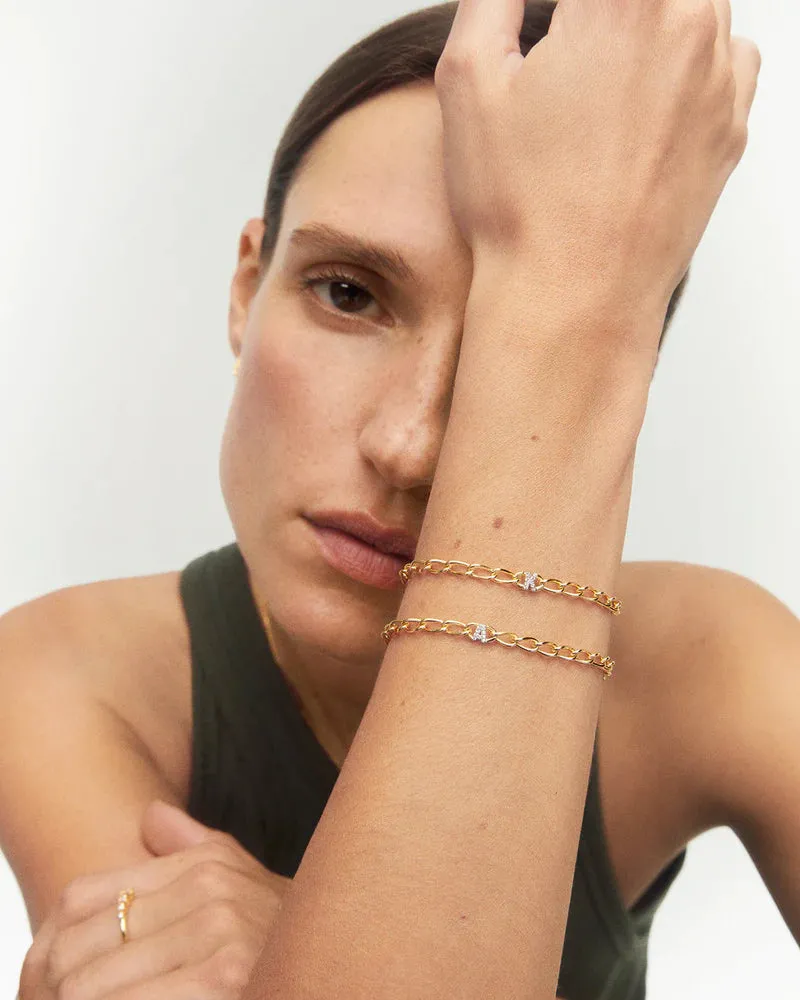 Bracciale a catena con lettera