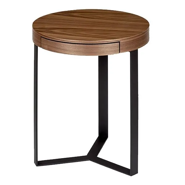 Lambert Beistelltisch Harry mit Schublade Walnussholz