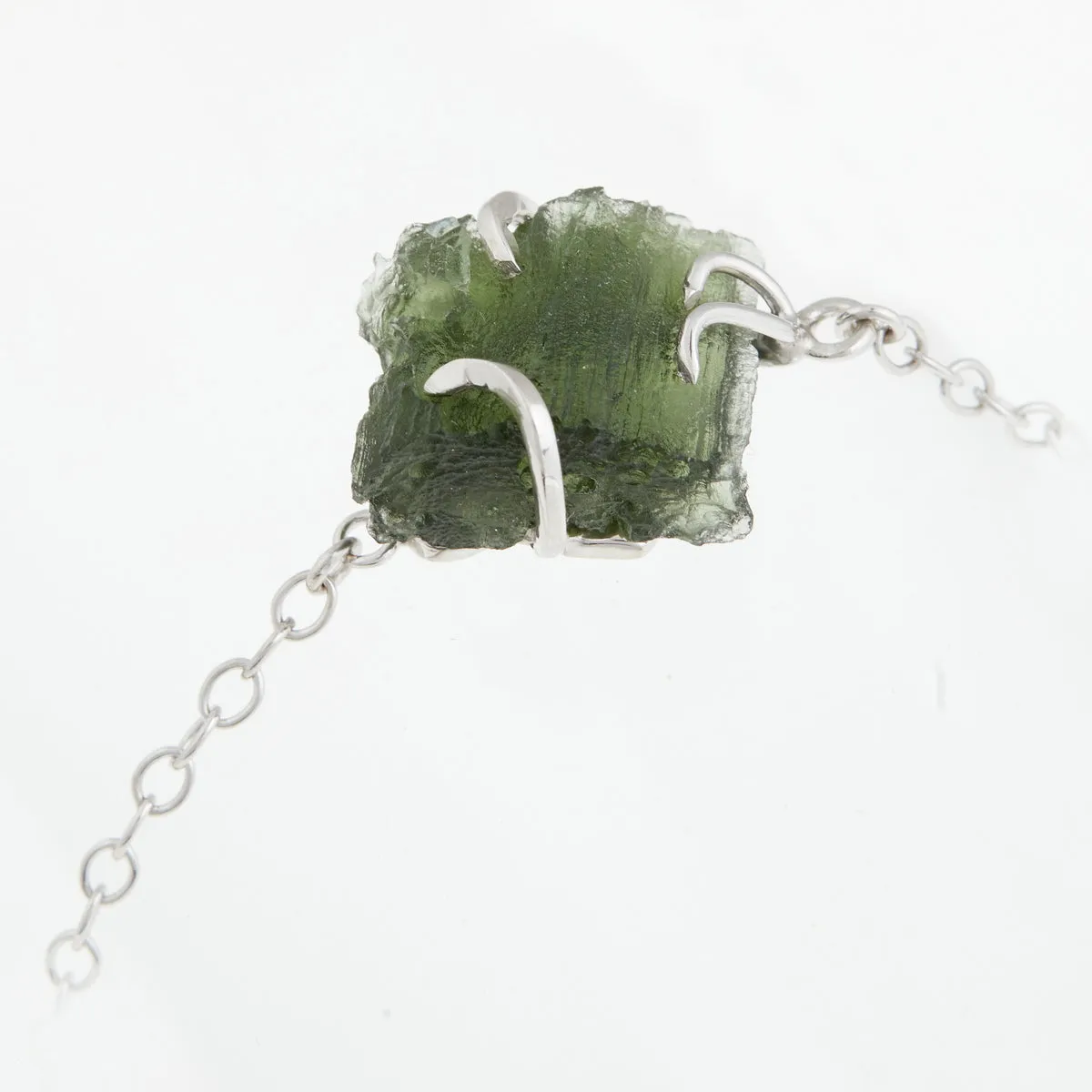 Bracciale in argento con Moldavite 316