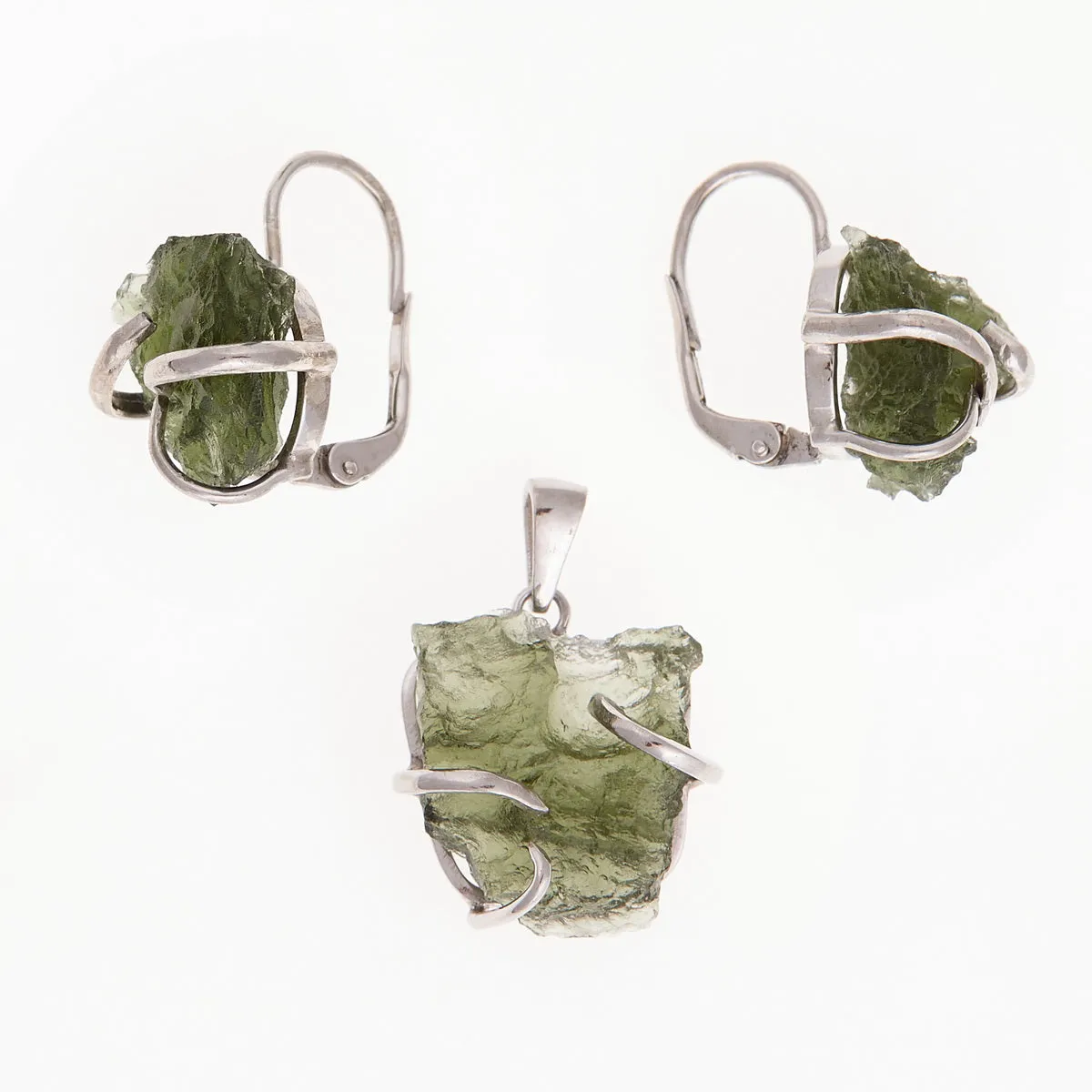 Parure in argento con Moldaviti 257