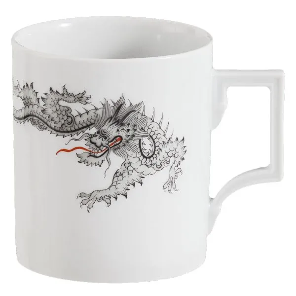Meissen Henkelbecher Berlin Ming Drache 2 Tiere Schwarz