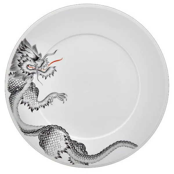 Meissen Speiseteller Ming Dragon Schwarz Vitruv (29cm)
