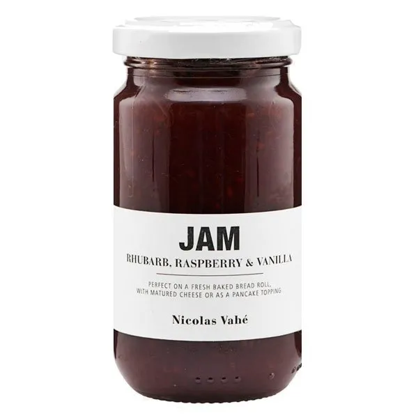 Nicolas Vahé Rhabarber Himbeere und Vanille Konfitüre (240g)
