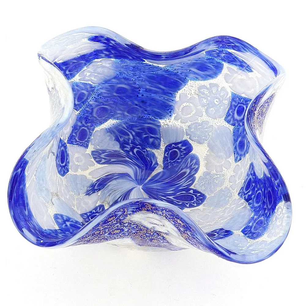 Svuota tasche in vetro di Murano e Foglia Oro