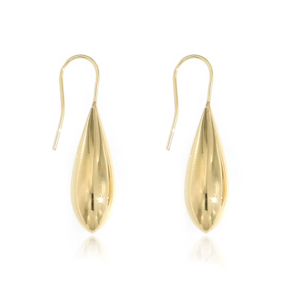 Orecchini a goccia in argento 925 placcato oro giallo