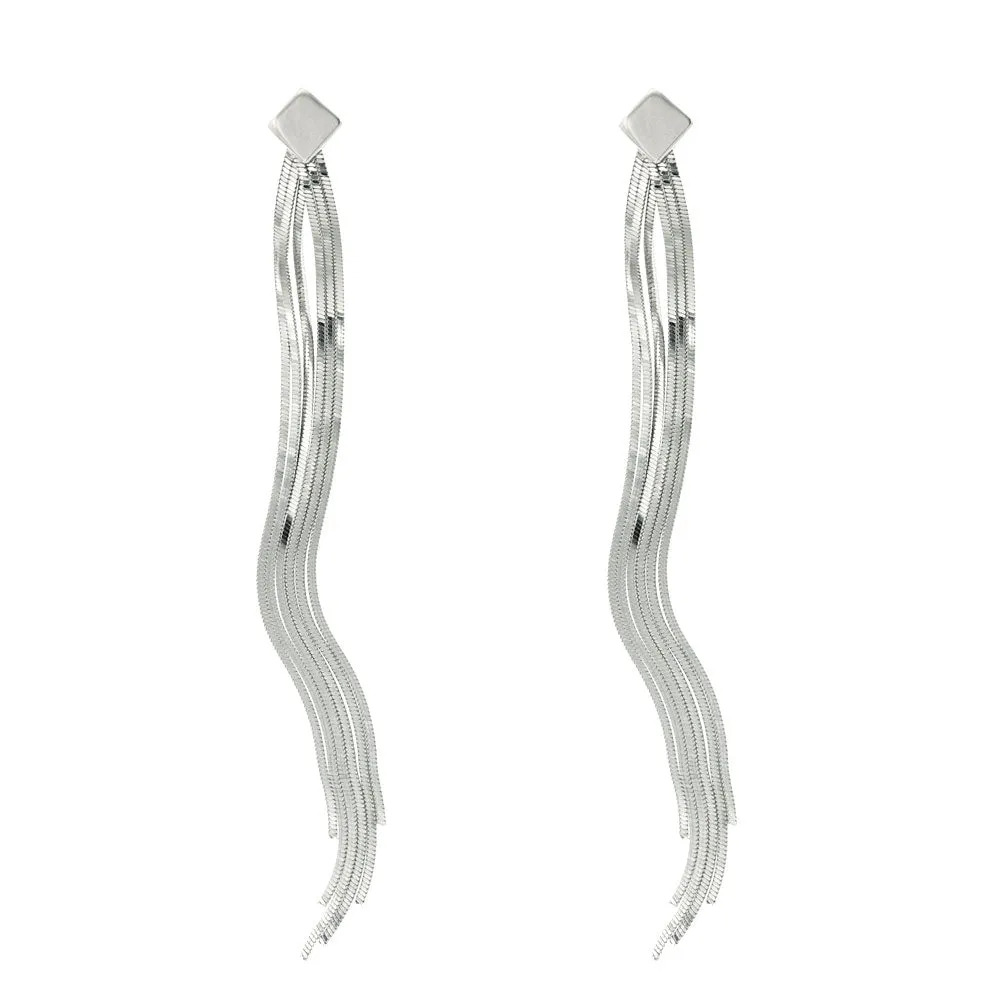 Orecchini Pendenti a 6 Fili Argento
