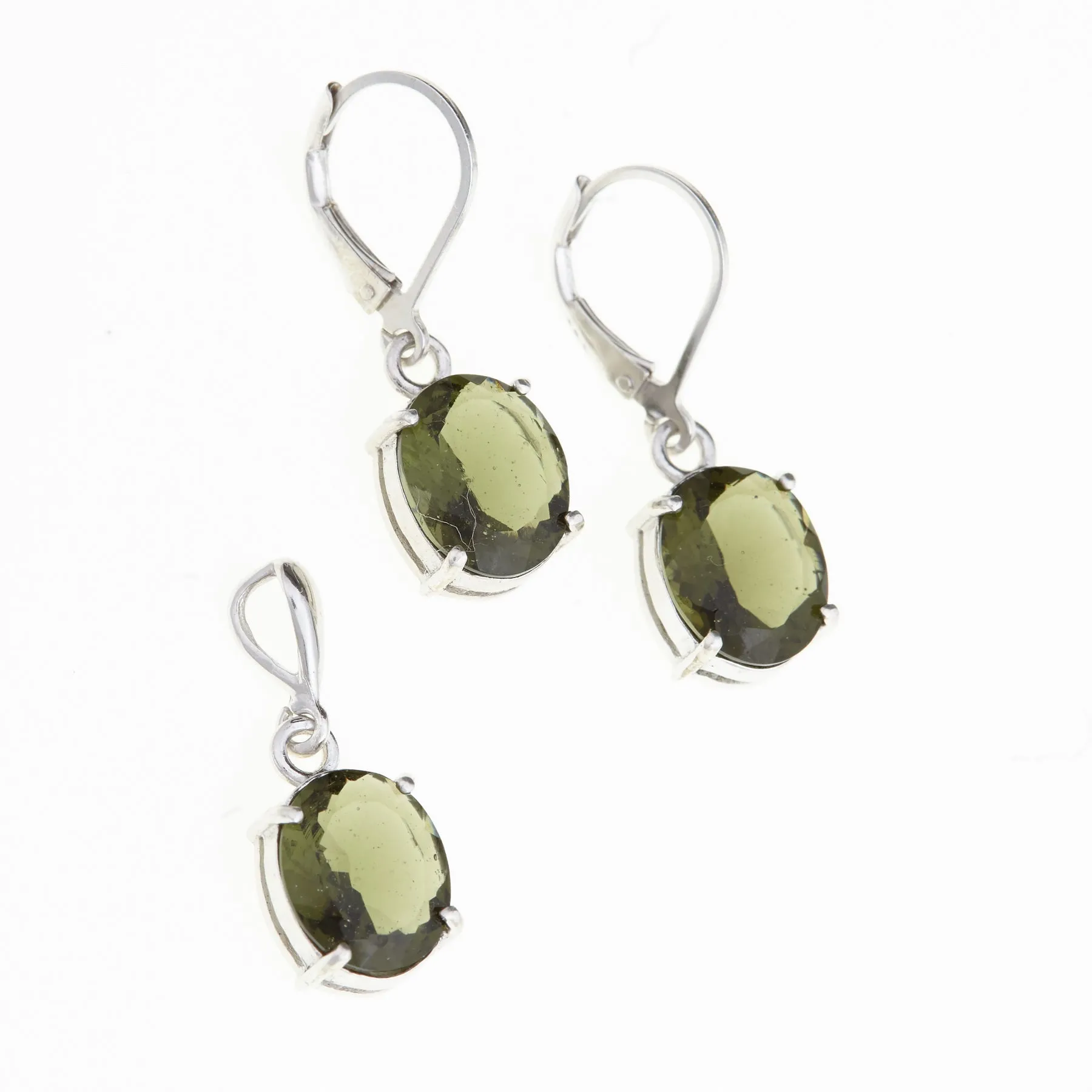 Parure in argento con Moldaviti 186