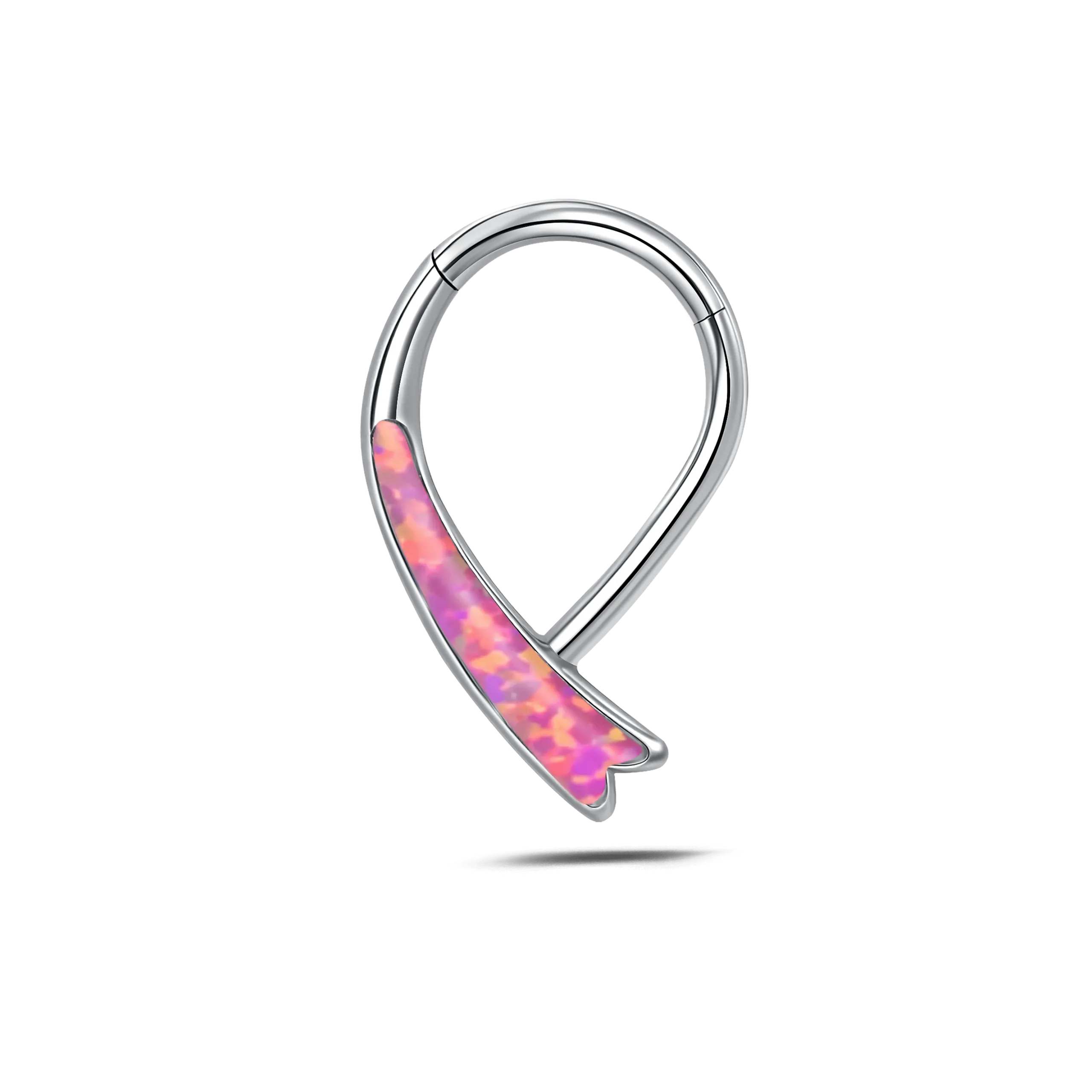 Piercing naso nodo bordeaux in argento