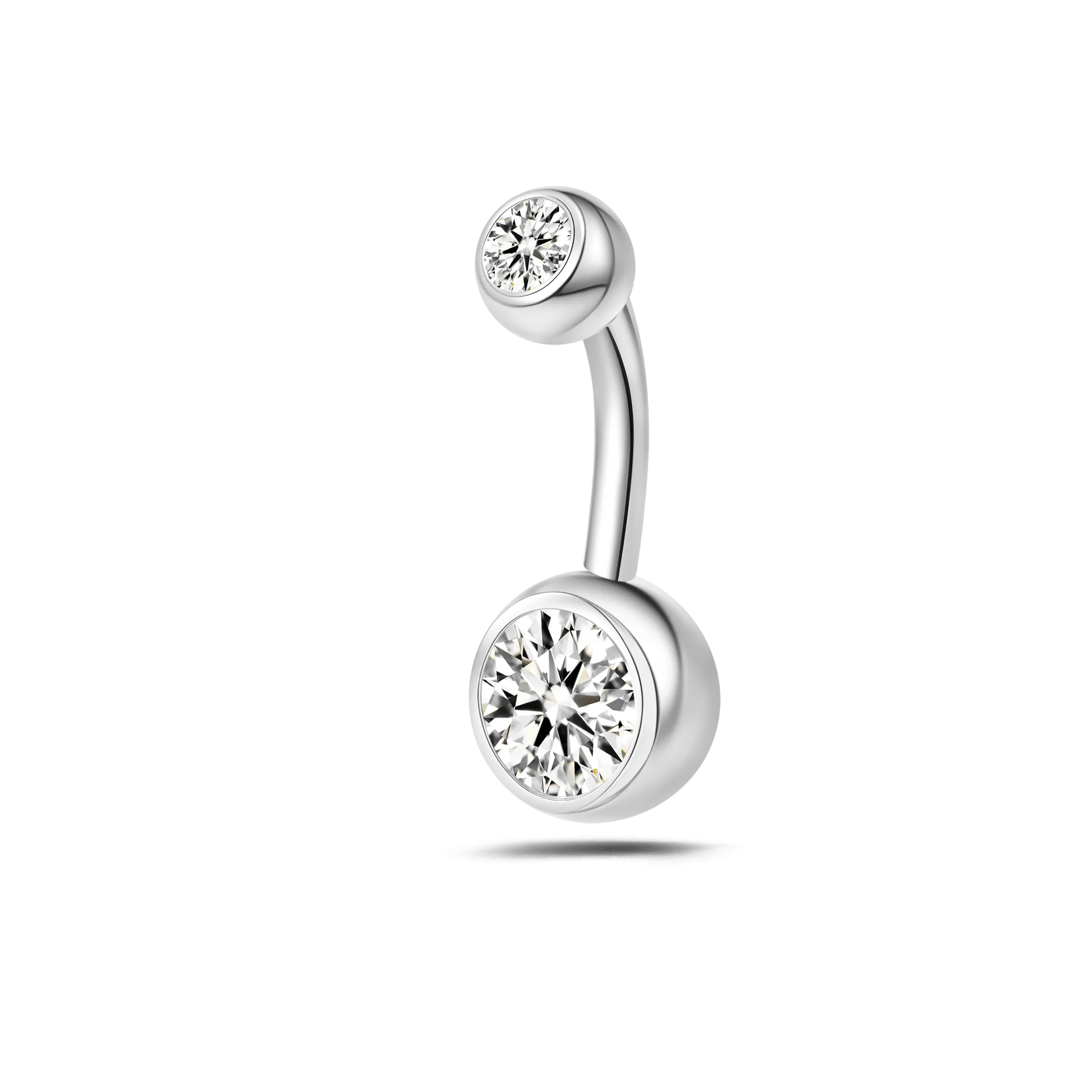 Piercing ombelico banana classica in argento