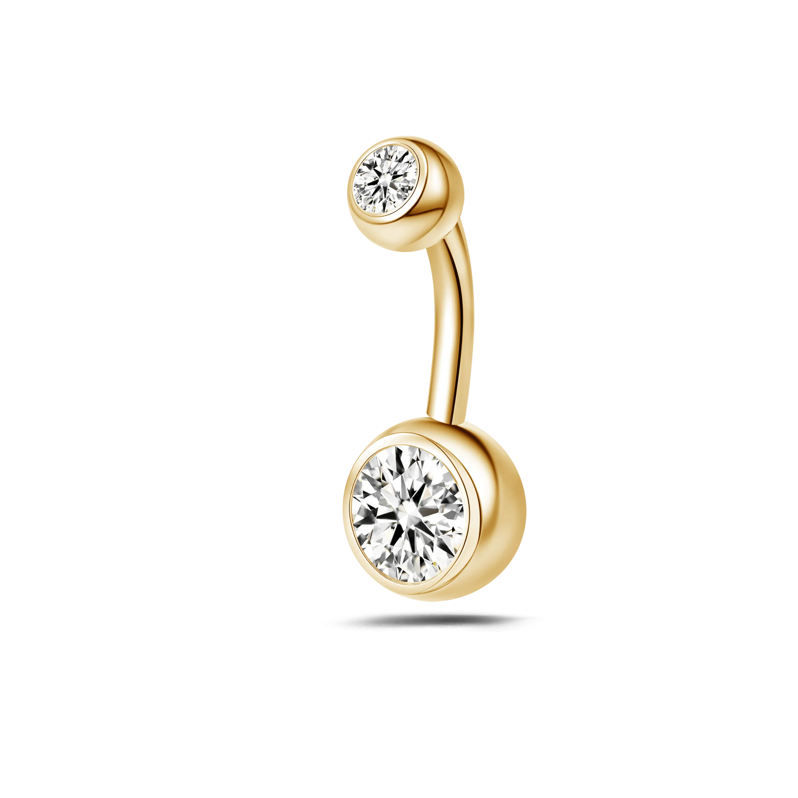 Piercing ombelico banana classica in oro