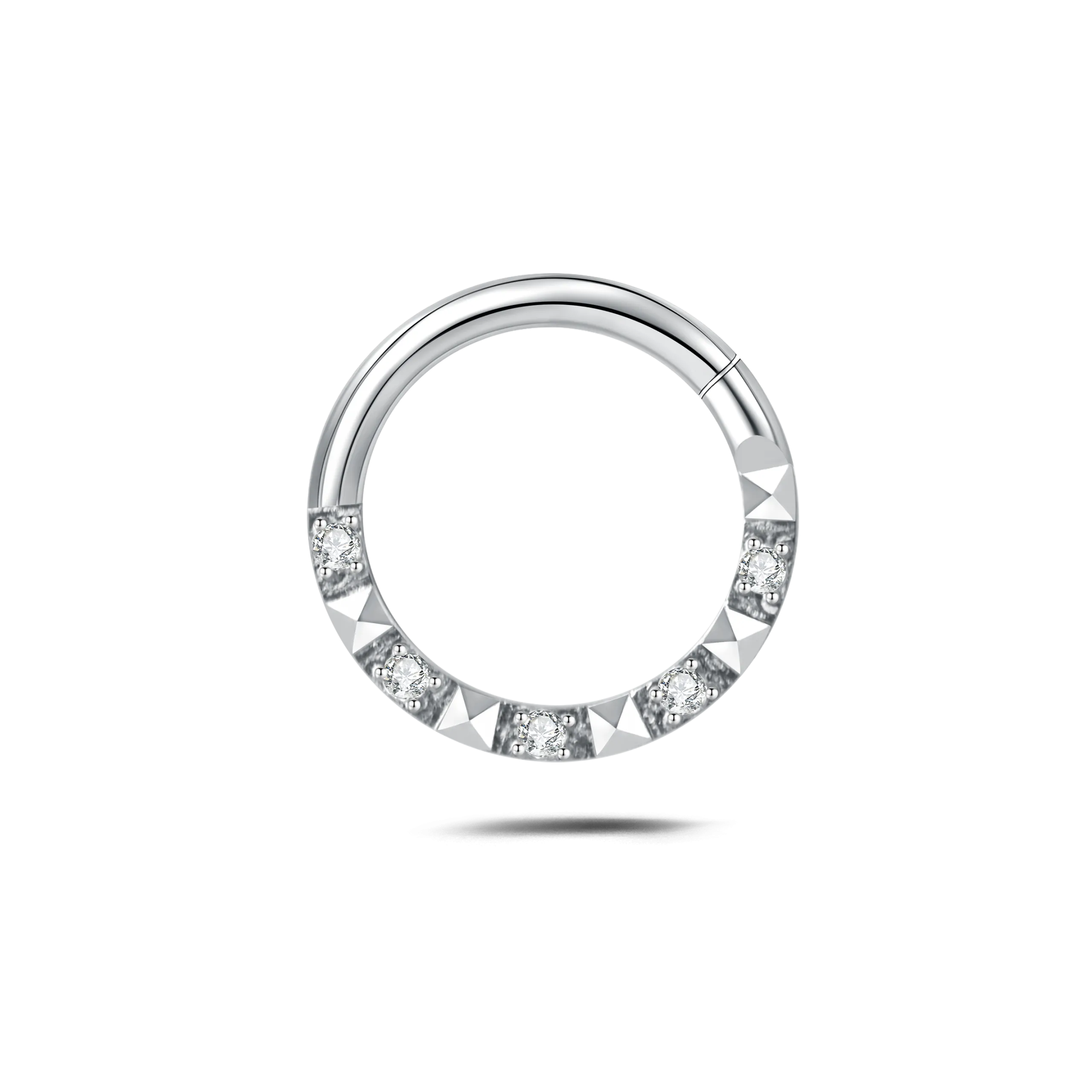 Piercing orecchio/naso/bocca piramide in argento