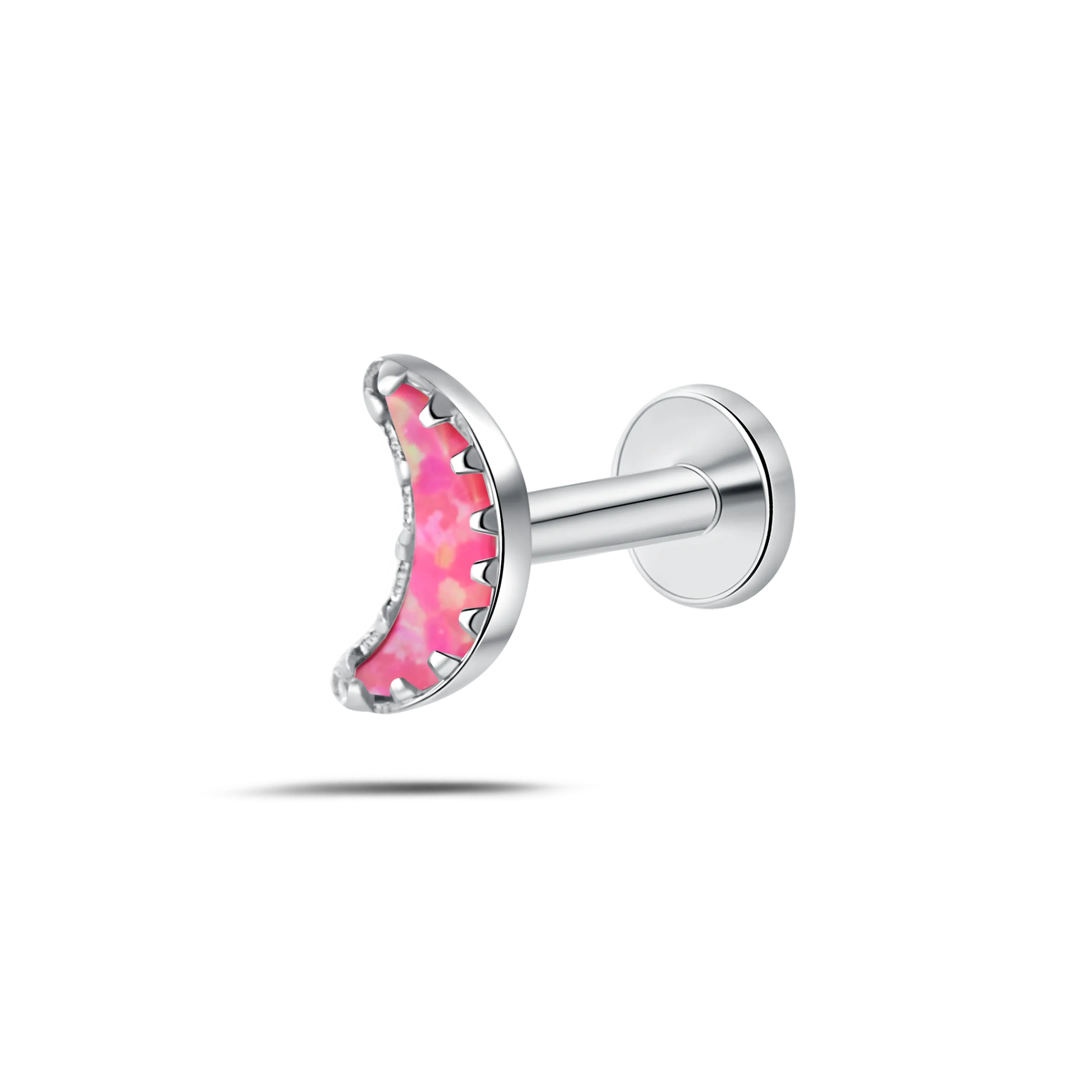 Piercing orecchio/naso/bocca selene fucsia in argento