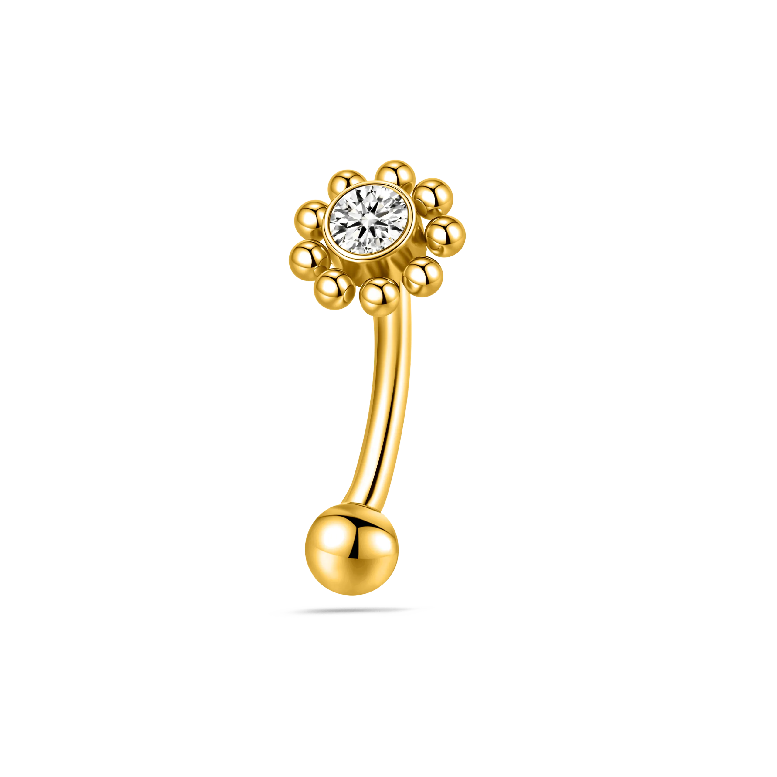 Piercing sopracciglio margherita in oro