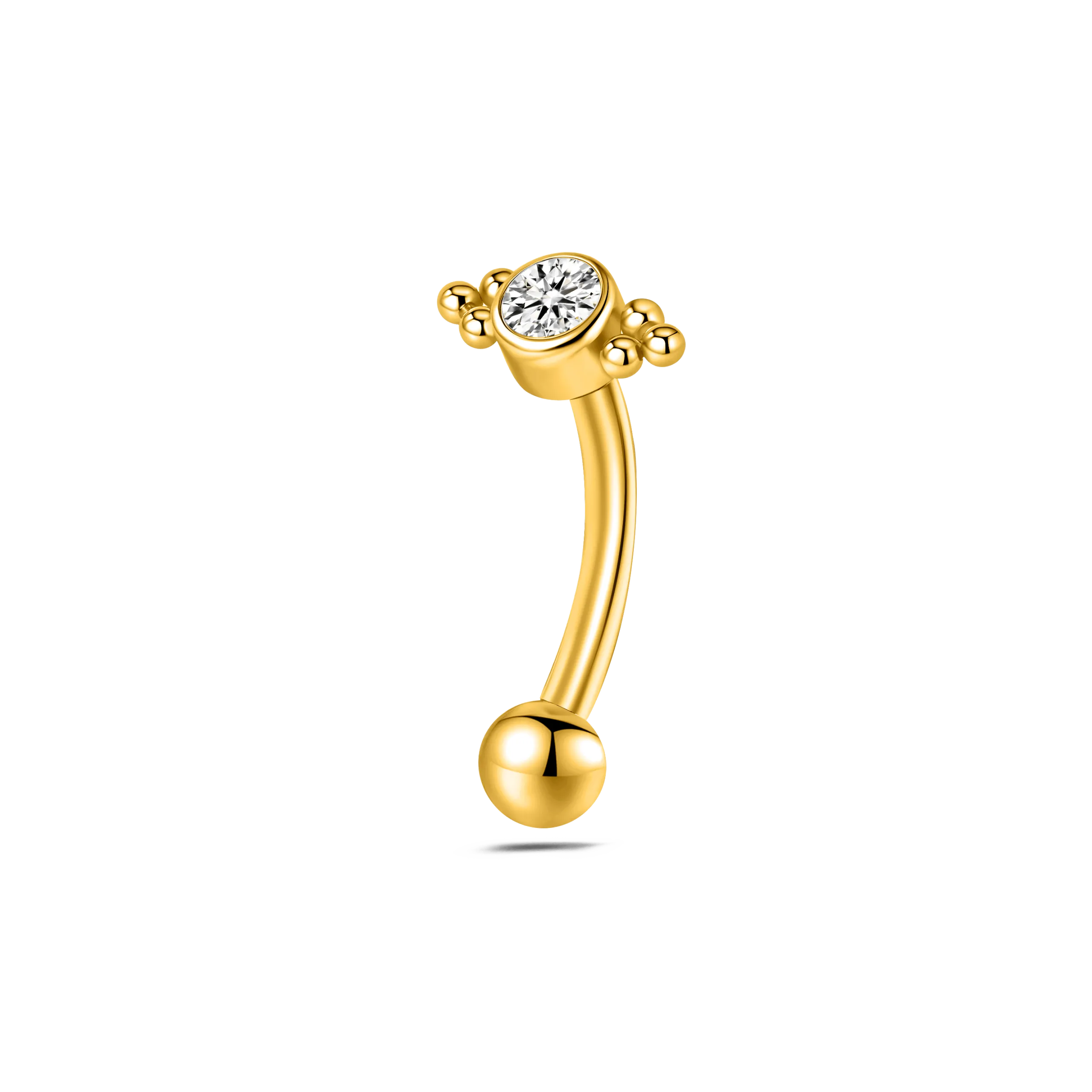 Piercing sopracciglio sfere in oro