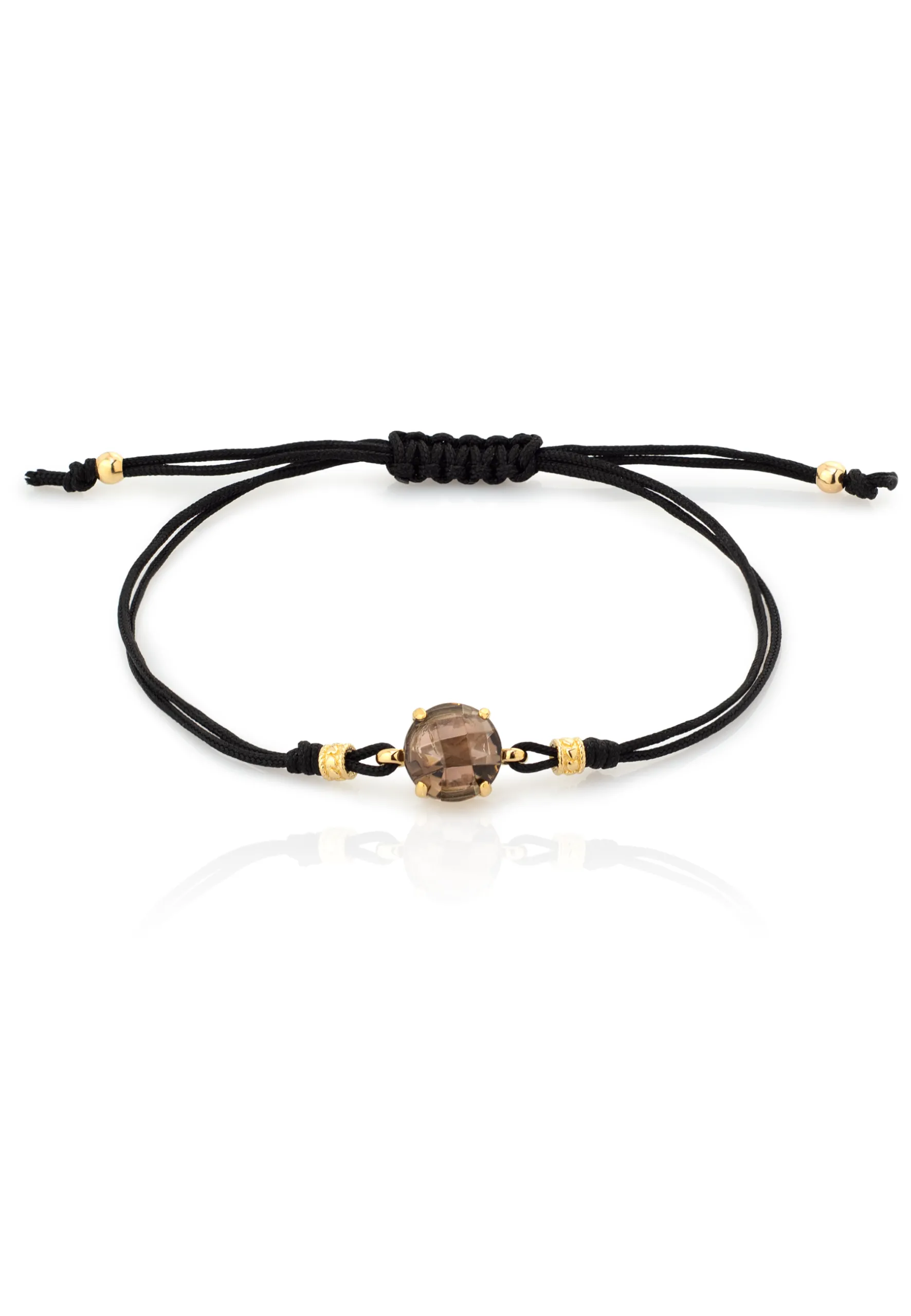 Pulsera QUARTZ BROWN en plata de ley y piedra de cuarzo marrón