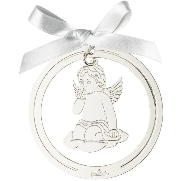 Rosenthal Anhänger Engel Handkuss Silber (8cm)
