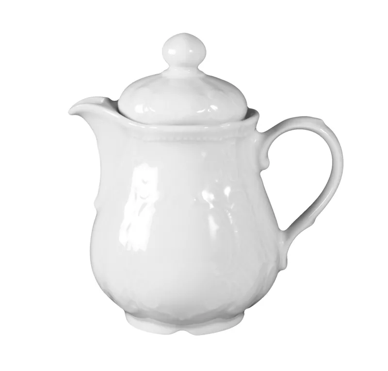 Kaffeekanne weiß Salzburg Rokokostil Ø 9 cm - 0,34 Liter
