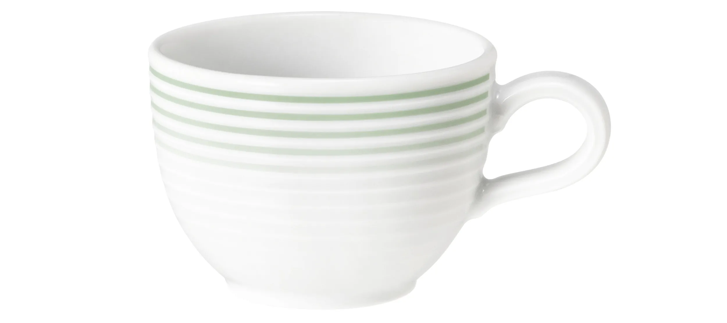 Moccatasse Blues salbeigrün rund mit Relief H 4,8 cm - 90 ml