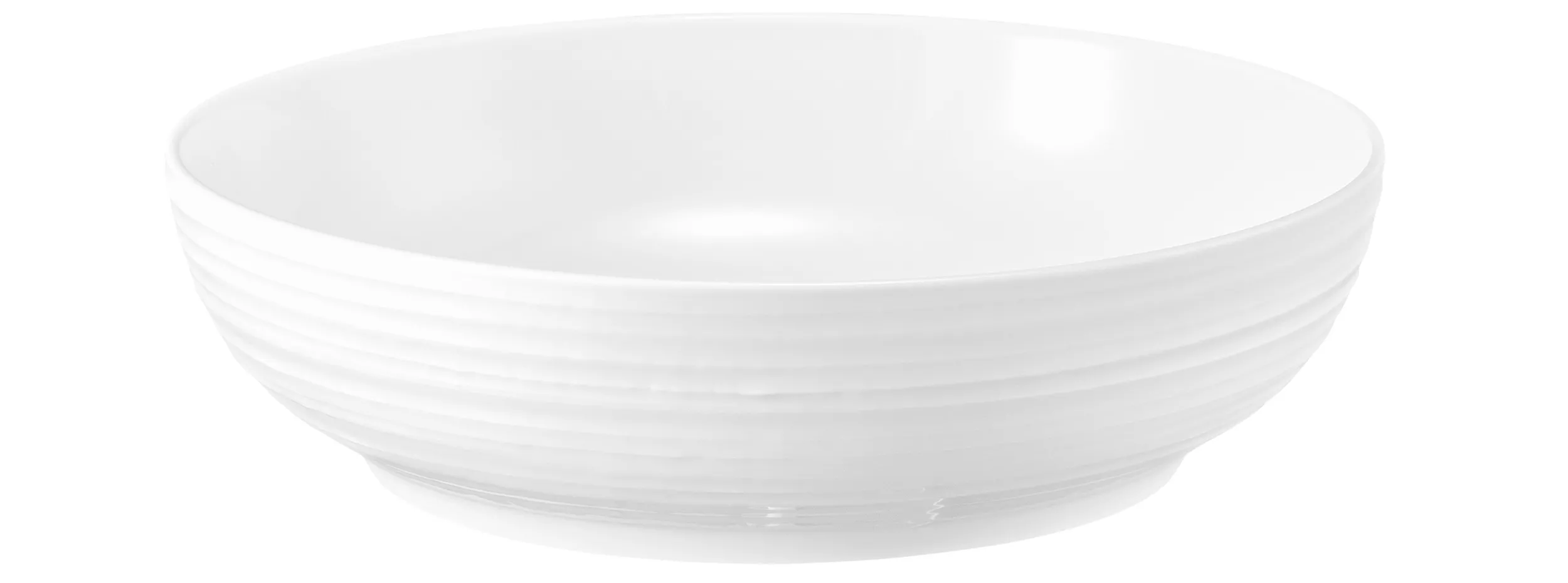 Servierschüssel Terra Ø 25.5 cm rund Porzellan weiß