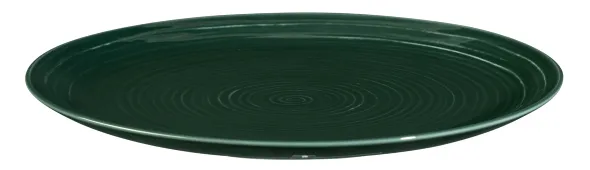 Speiseteller Terra Ø 29.9 cm rund Porzellan moosgrün