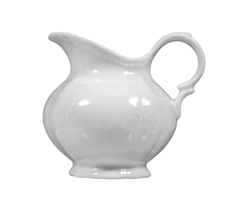 Milchkännchen weiß Salzburg Rokokostil Ø 7,6 cm - 0,15 Liter