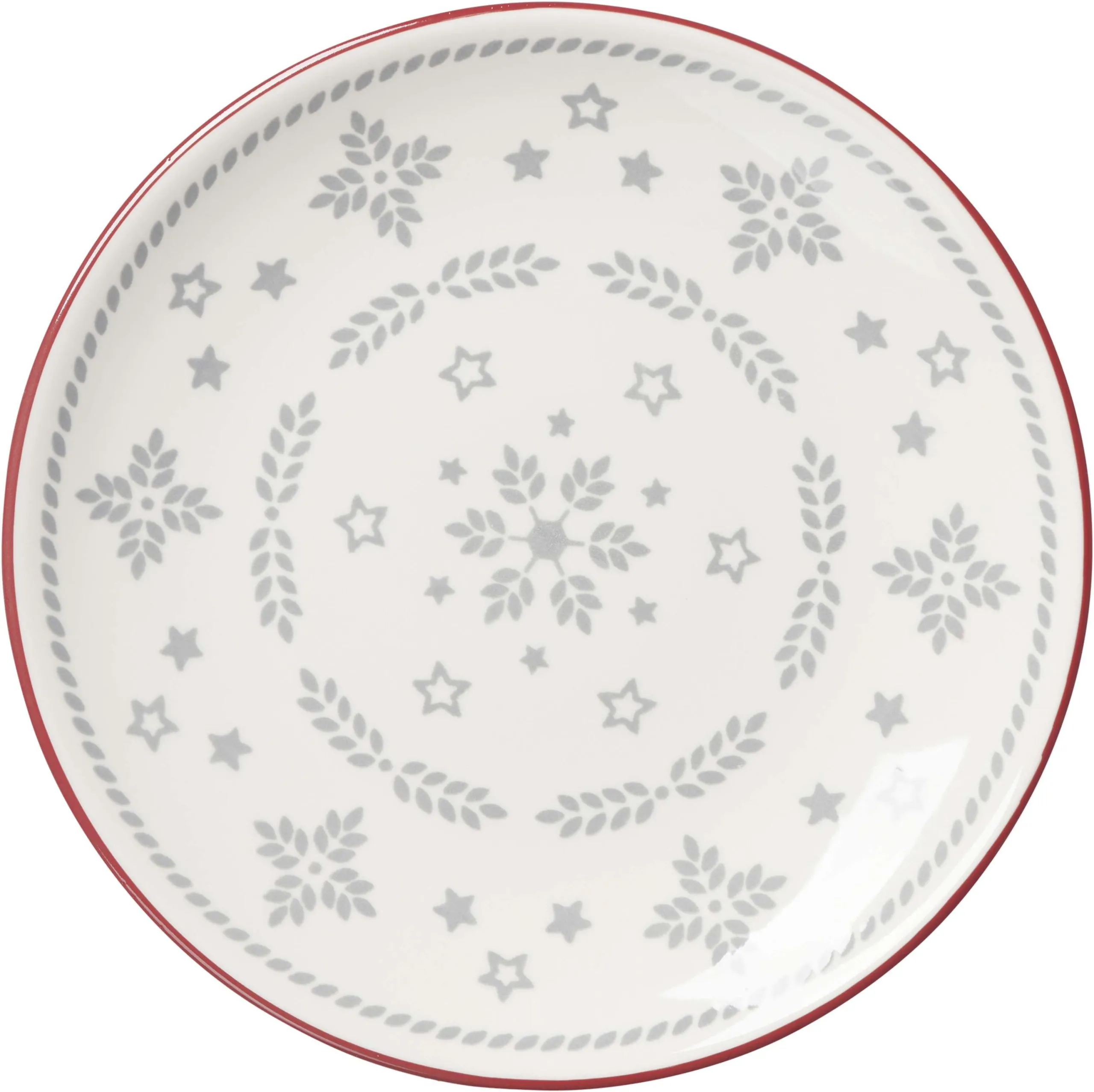 Frühstücksteller holly Porzellan mit Norweger Strickmuster Ø 21.5 cm