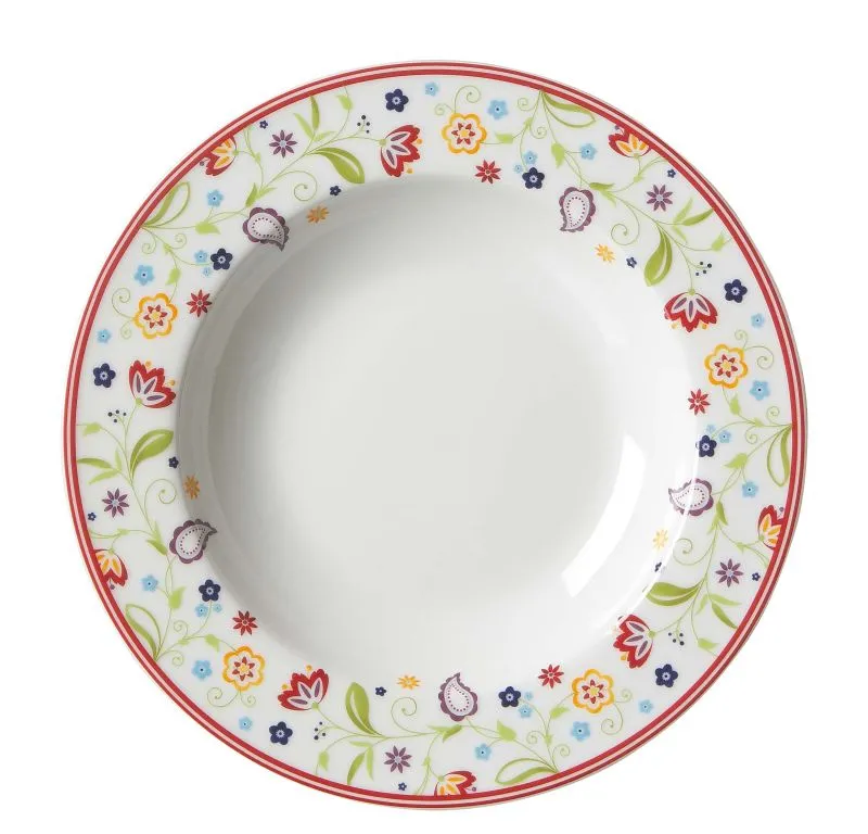 Doppio Teller tief 270 ml Porzellan buntes-Design