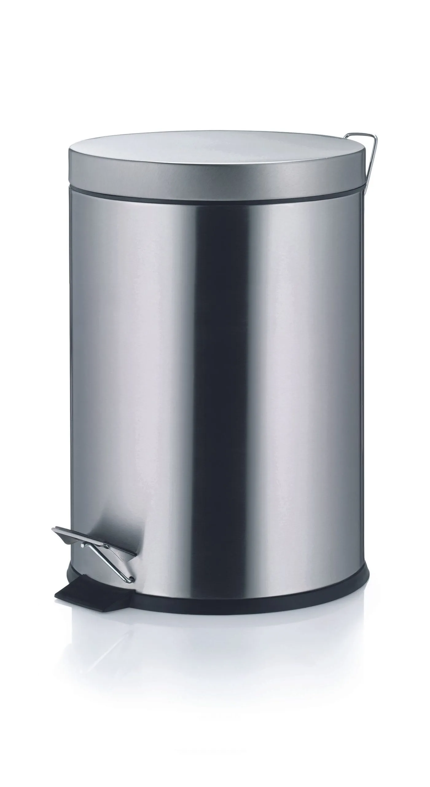 Kosmetikeimer rund Monaco Edelstahl matt 3L – Hochwertiger Treteimer