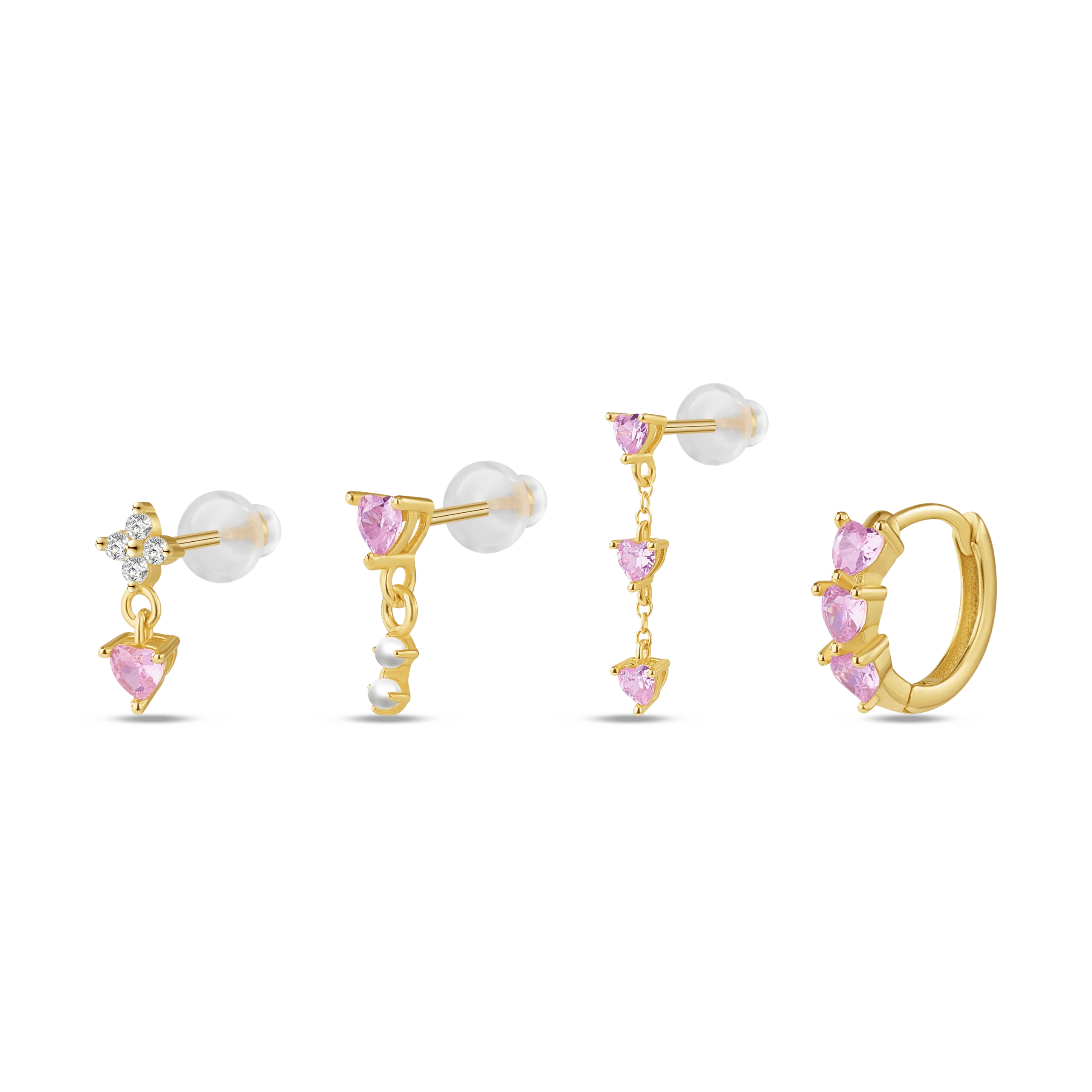 Set orecchini love in oro