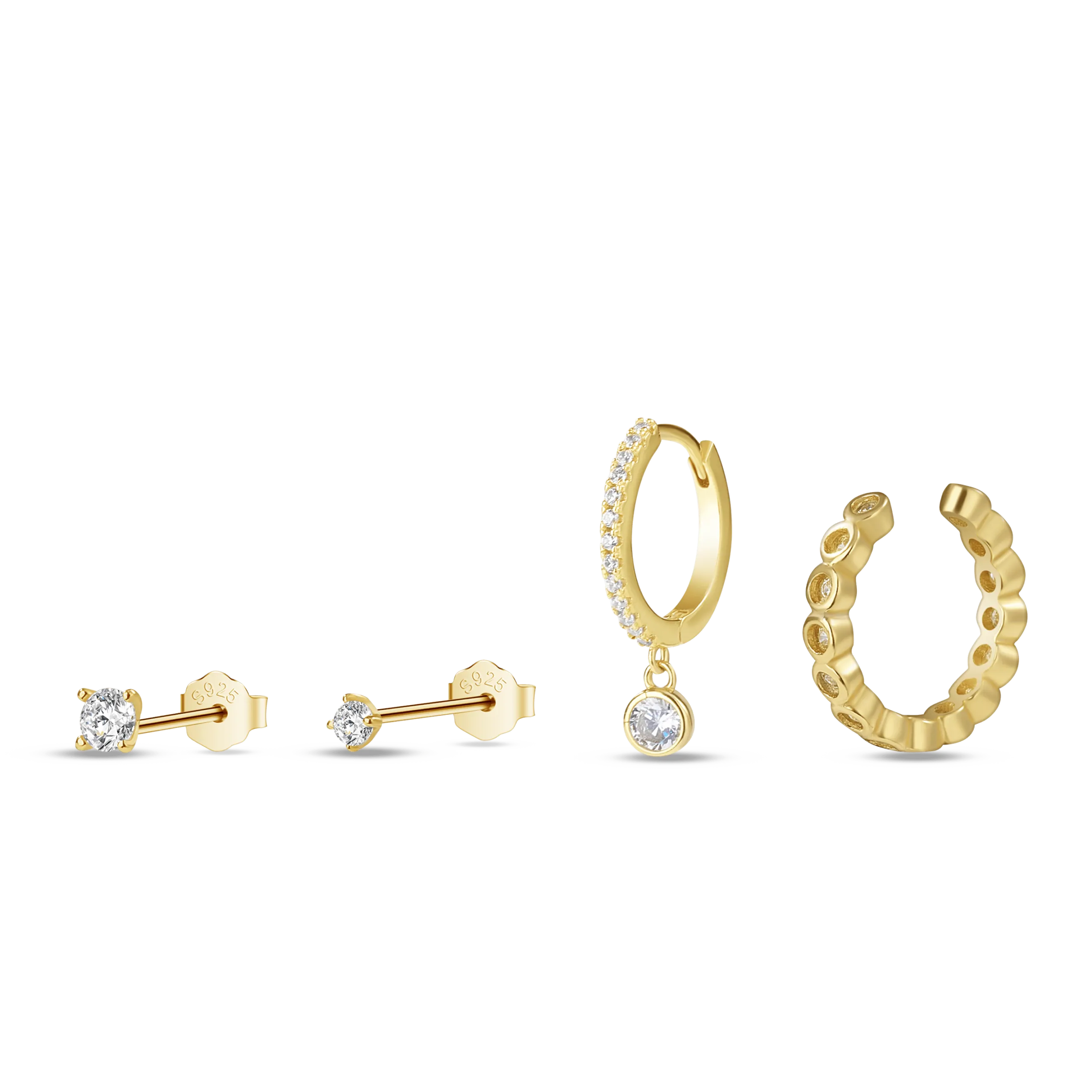 Set orecchini hoops in oro