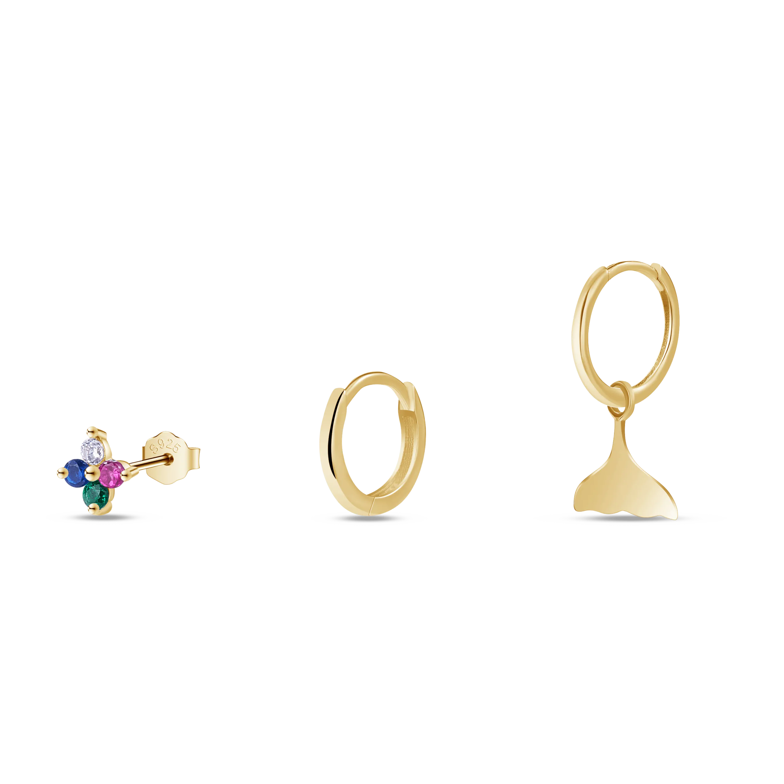 Set orecchini sirena in oro