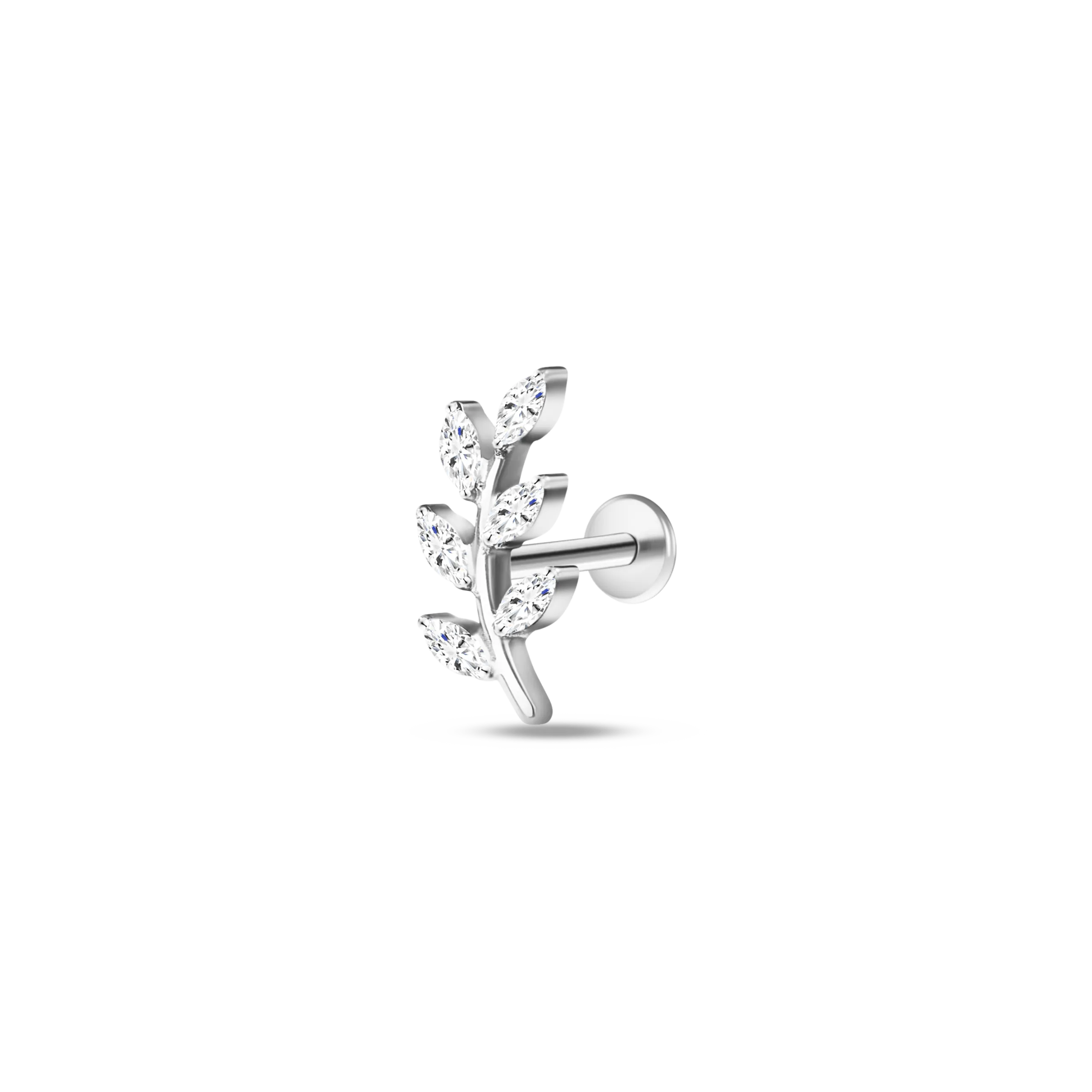 Piercing orecchio vento di fiori in argento