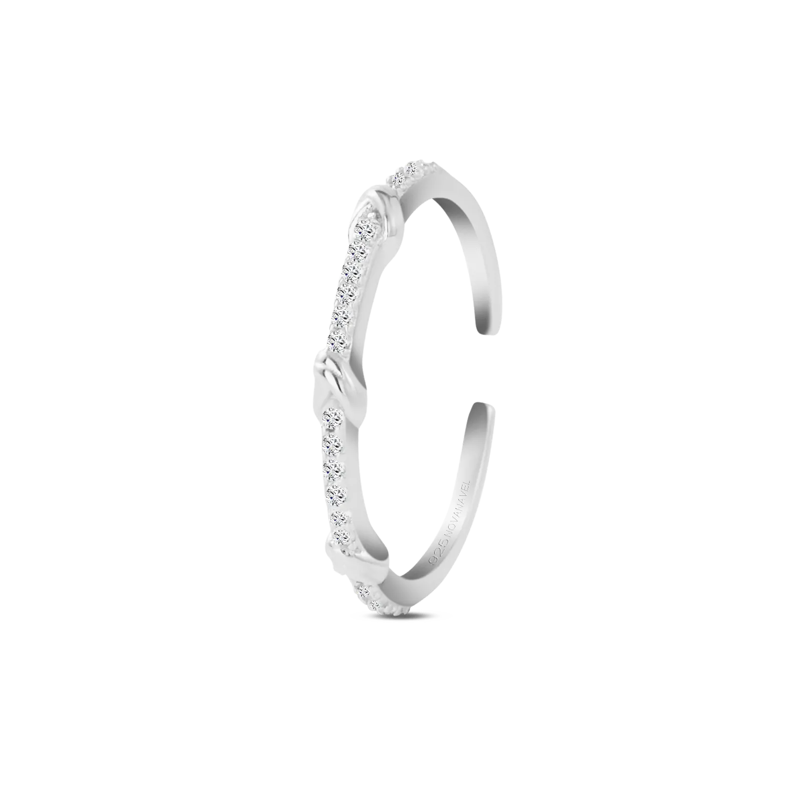 Anello intrecciato in argento