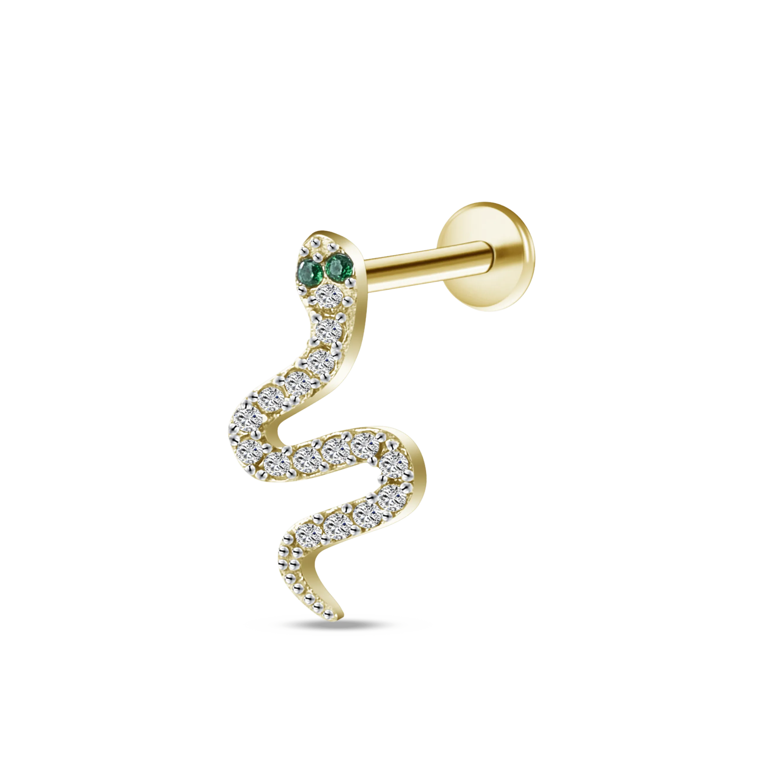 Piercing orecchio serpente in oro