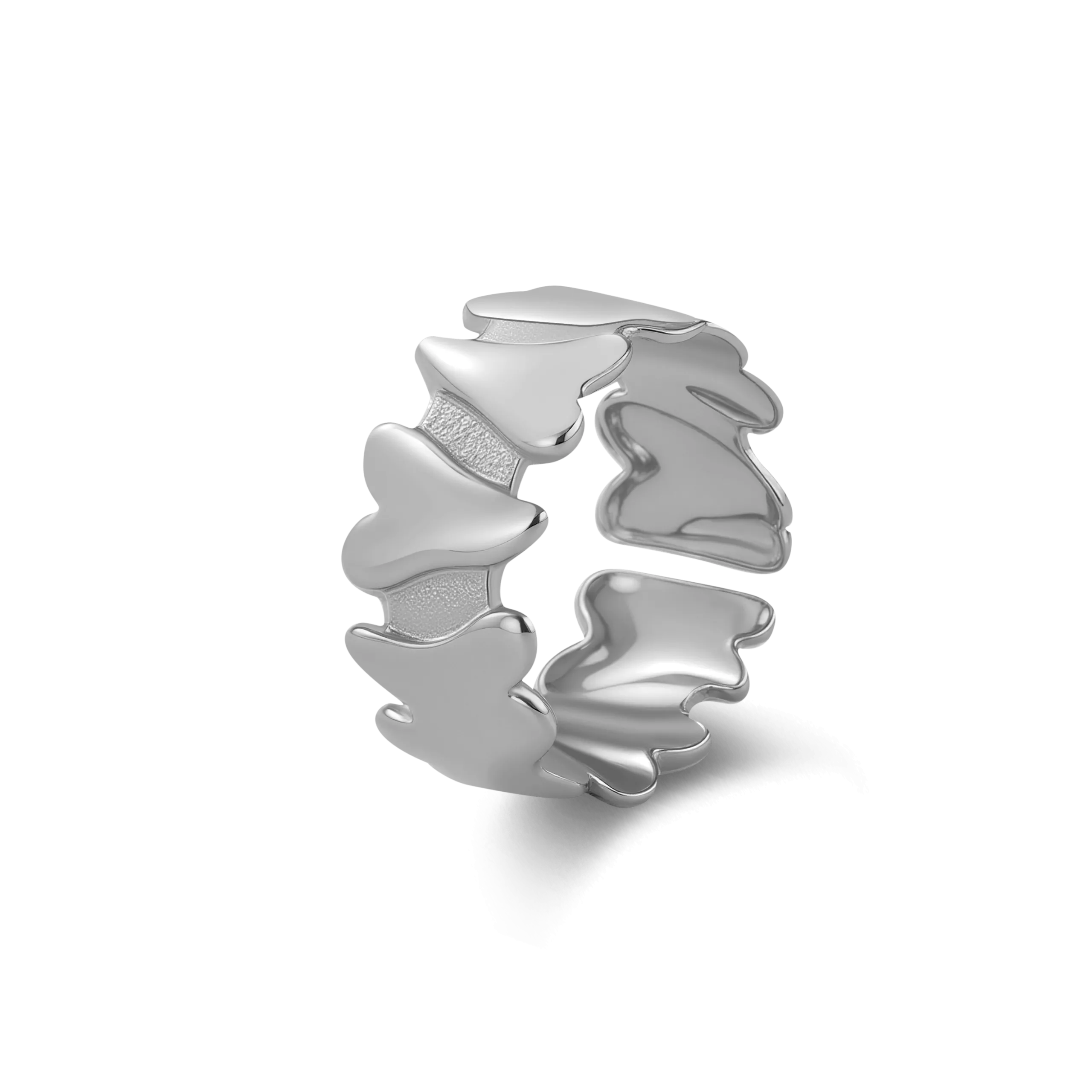 Anello cuori in argento