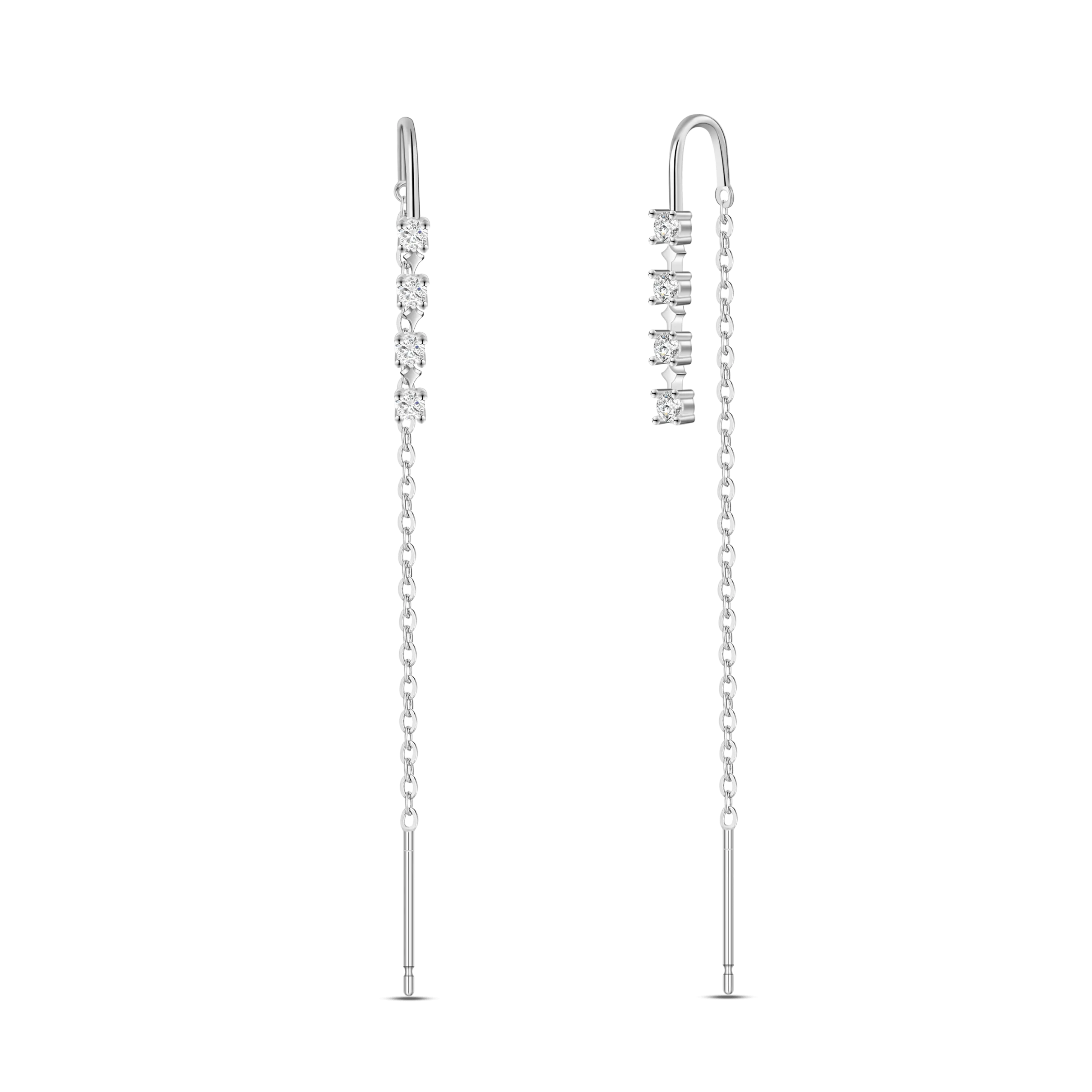 Saliscendi rombo classici in argento