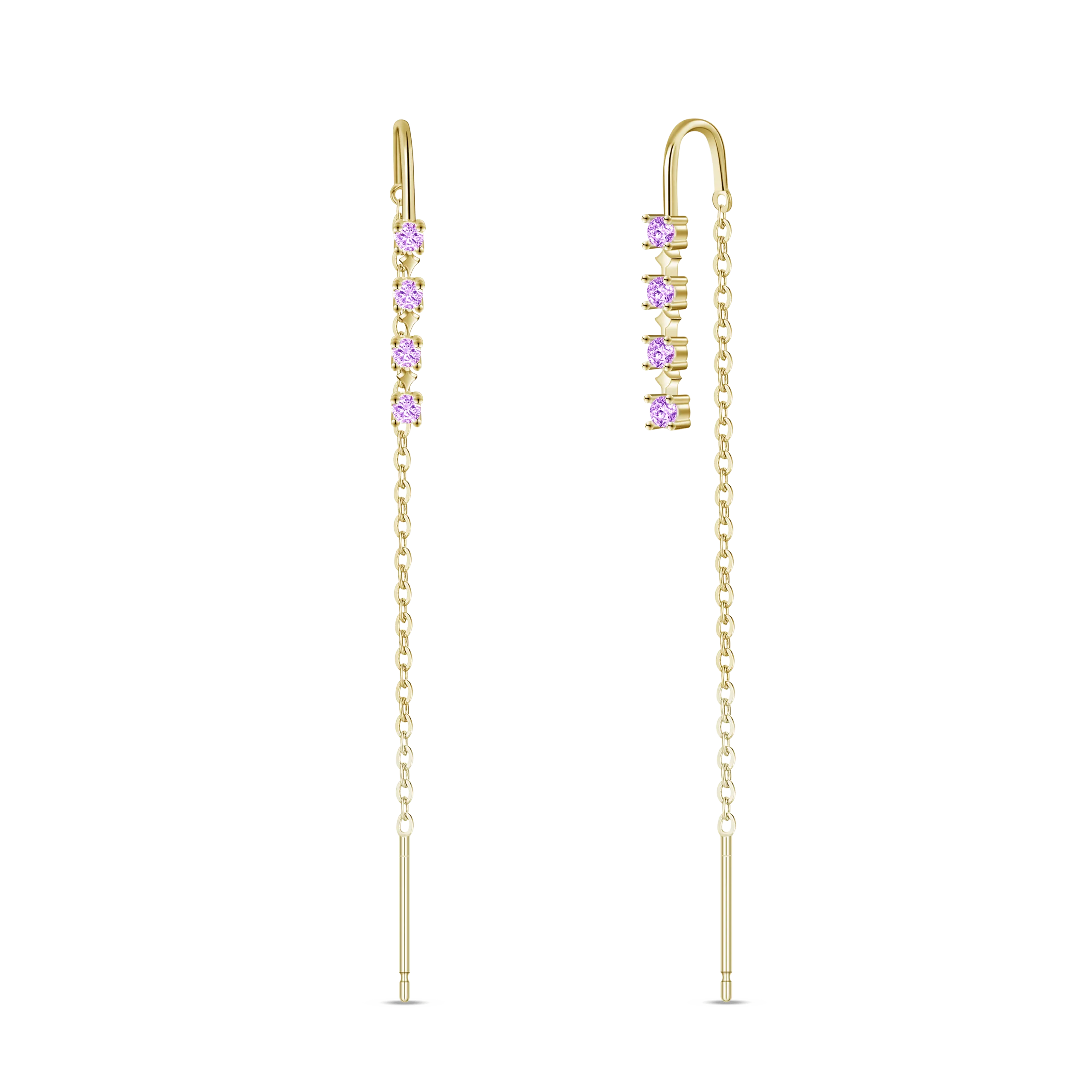 Saliscendi rombo viola in oro