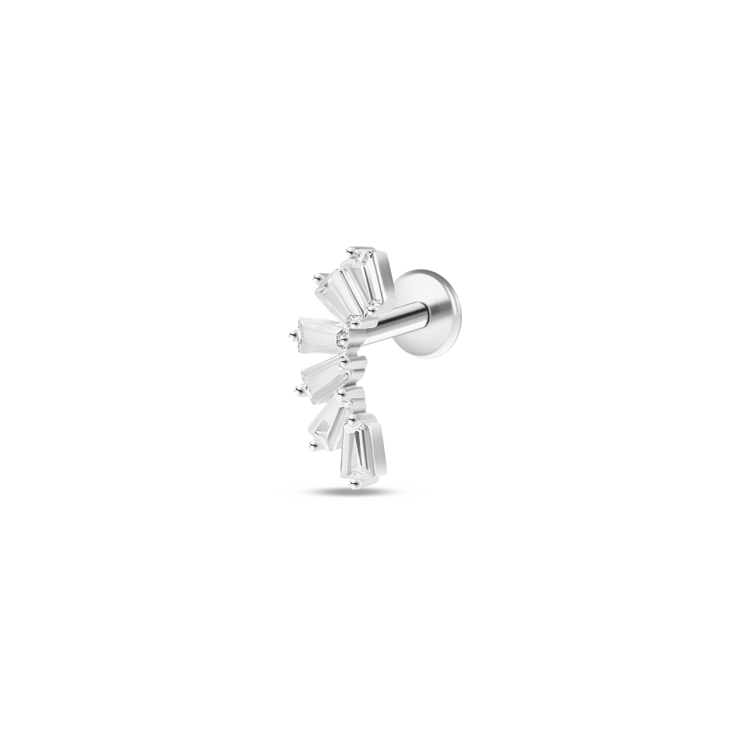 Piercing orecchio sei cristalli in argento