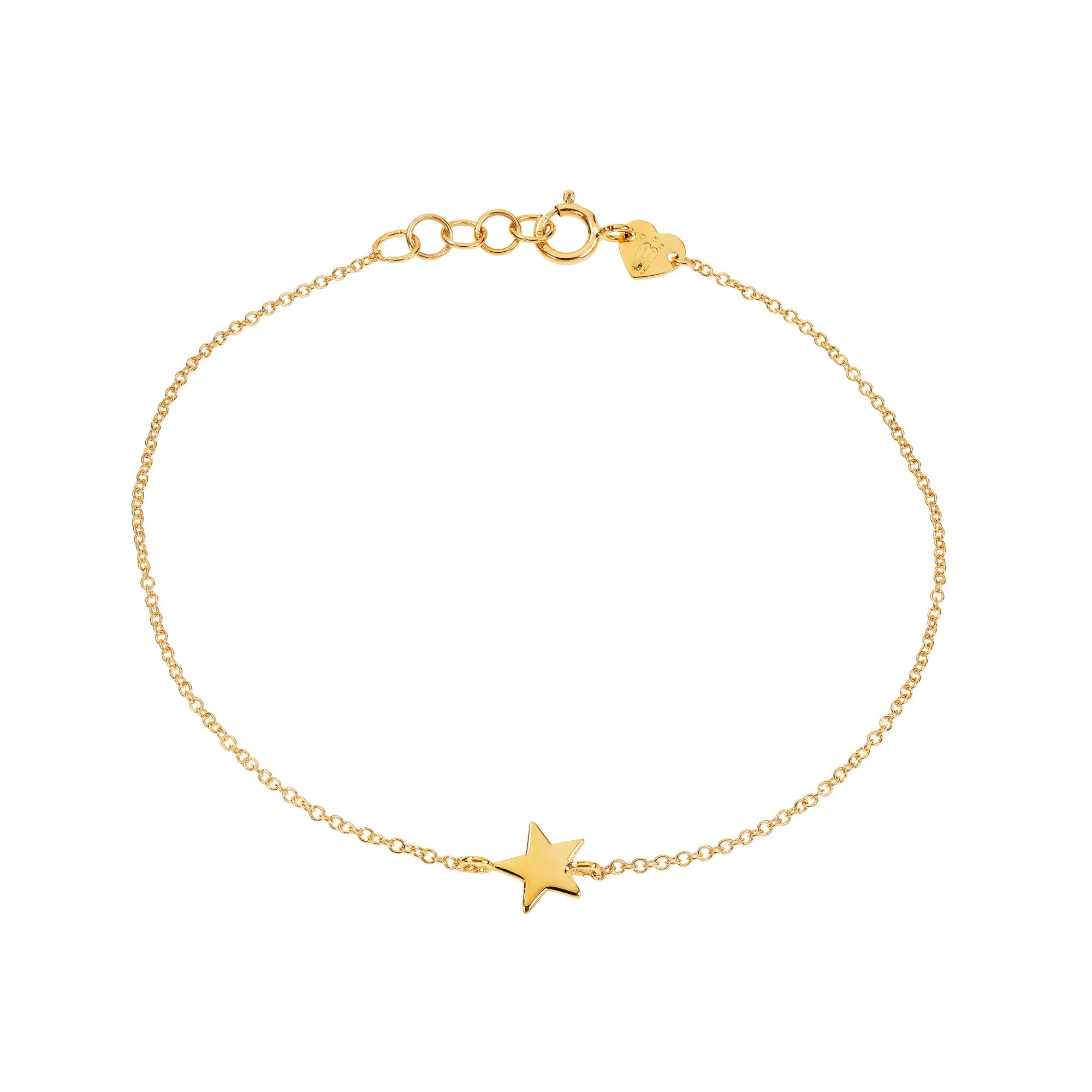 Bracciale a catena con stellina a lastra