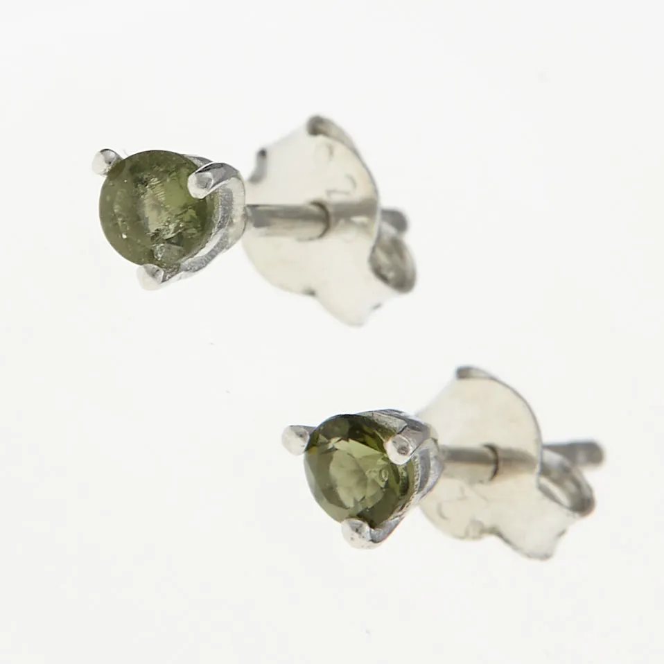 Orecchini in argento con Moldaviti 012