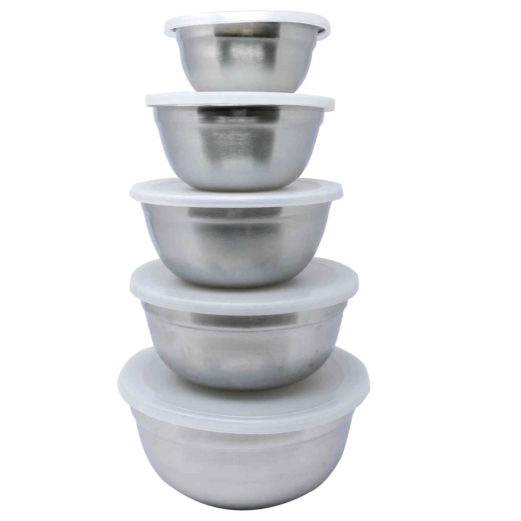 KING® Schüssel-Set Marie 5-tlg. – Edelstahl mit Deckel – 4.6L