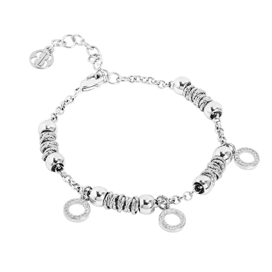 Bracciale beads con cerchi zirconati