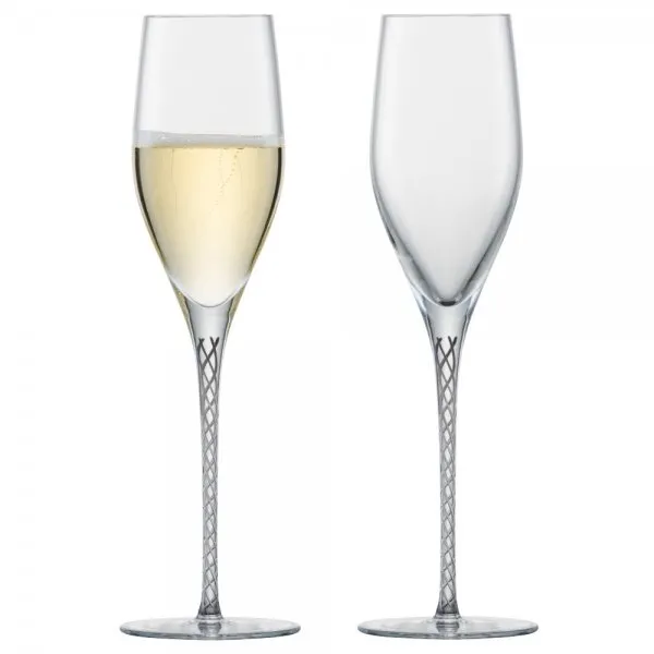 Zwiesel Glas Sektglas Set Spirit mit Moussierpunkt Grafit (2-teilig)