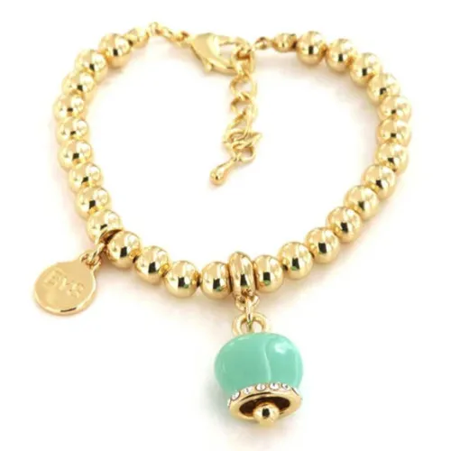 Amo Capri Bracciale Oro Rosa con Campanella Portafortuna Turchese