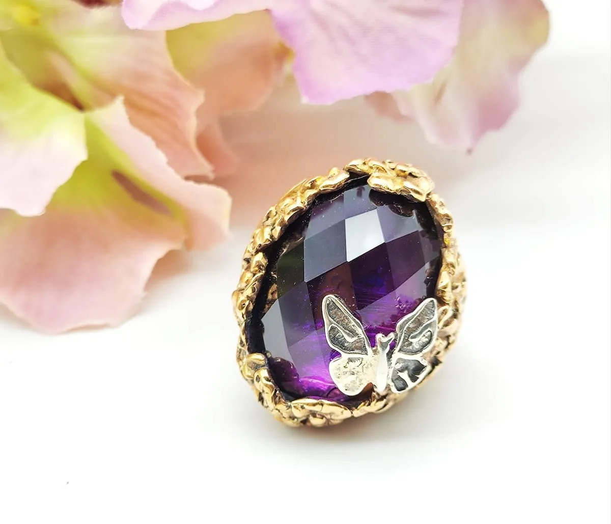 Anello Bouquet Ametista