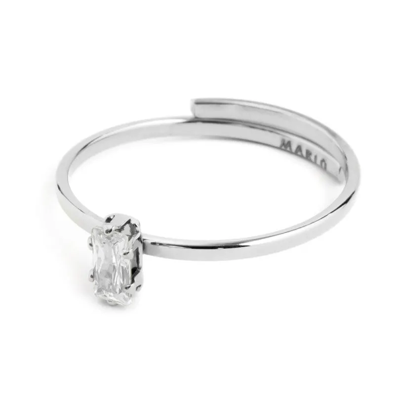 Anello Marlù donna Cristallo baguette bianco