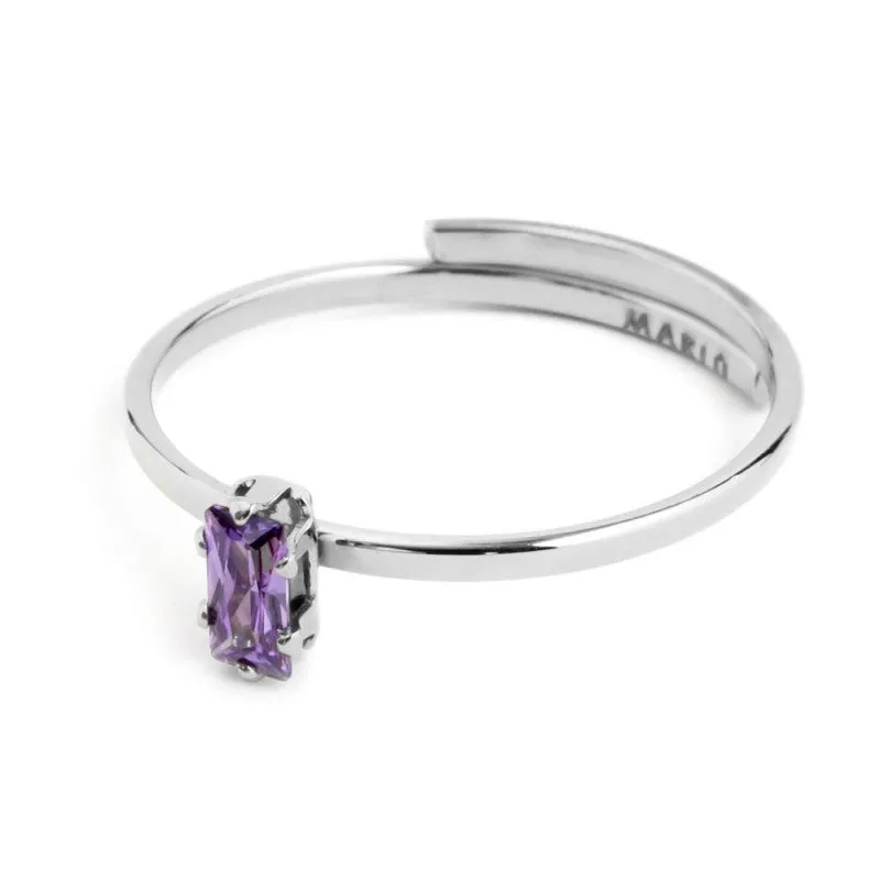 Anello Marlù donna Cristallo baguette viola