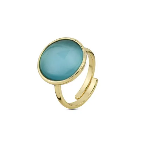 Anello con cristallo celeste Crisette Boccadamo