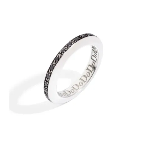 Anello Dodo Argento e Diamanti Black