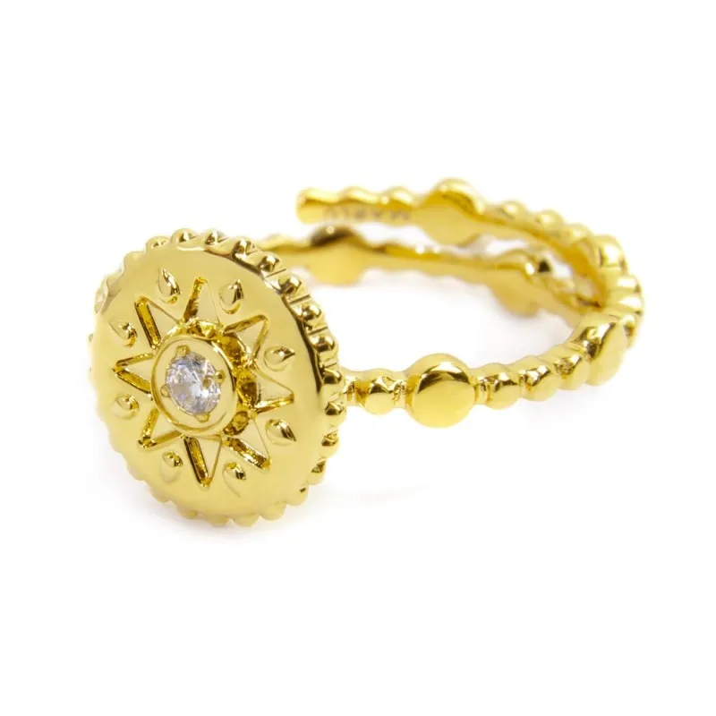 Anello medaglietta con sole